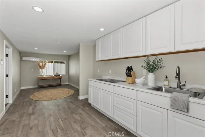 ADU kitchen and dining virtually staged