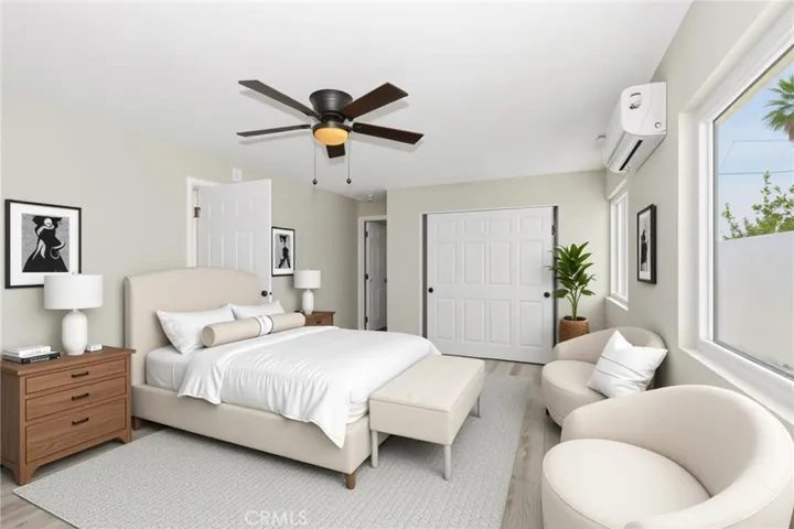 Bedroom virtually staged