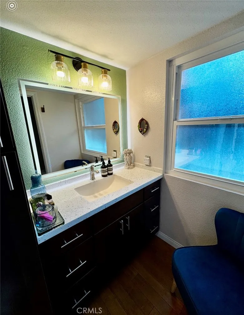 vanity area in bathroom