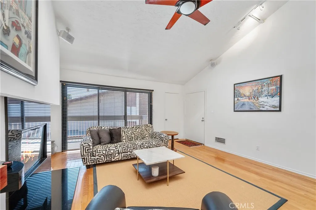 Direct access to your exclusive-use balcony is from the sliding glass door. 

(simulated fire)