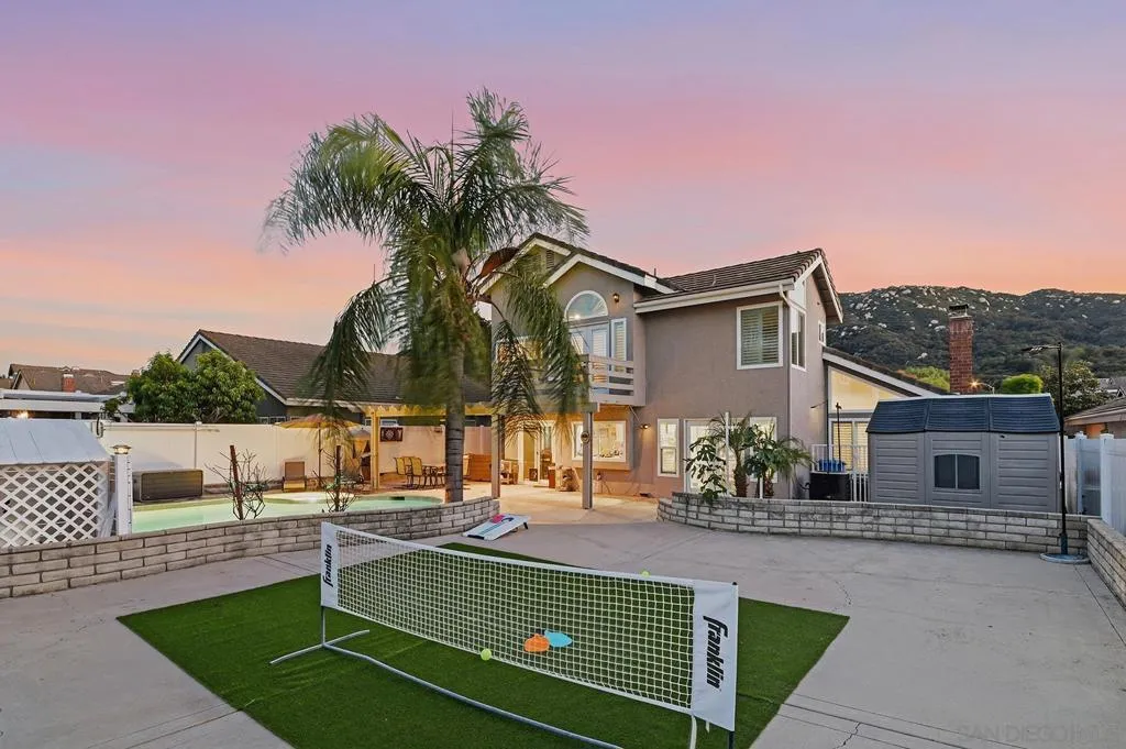 The fun never stops. Turf game court, pool, spa, covered patio, and a breathtaking mountain backdrop — this backyard has something for every age and every occasion. Weekend gatherings just found their permanent home.