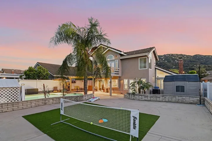 The fun never stops. Turf game court, pool, spa, covered patio, and a breathtaking mountain backdrop — this backyard has something for every age and every occasion. Weekend gatherings just found their permanent home.