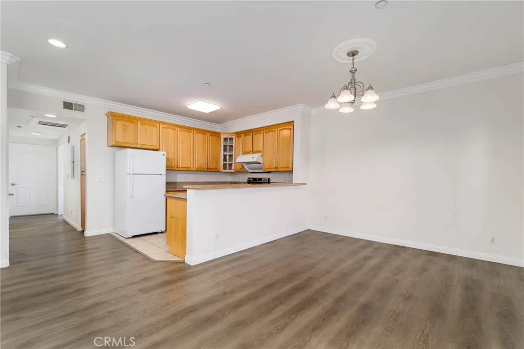 kitchen and dining area