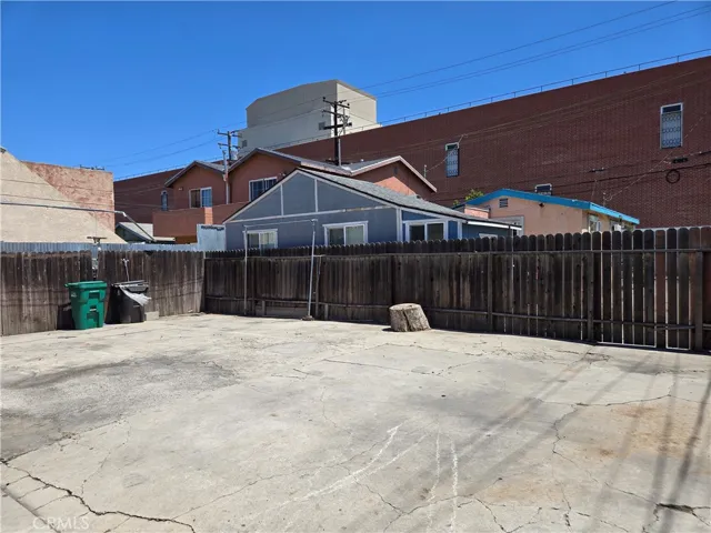 Space behind garages