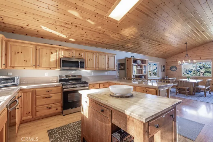 Cooking and prep areas in kitchen