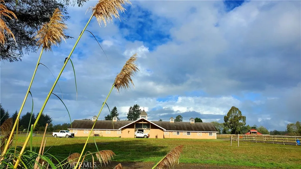 back view of stables