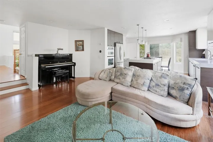 Bamboo Flooring into Family Room