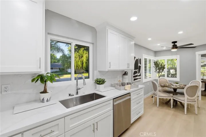 Fully remodeled kitchen with custom cabinetry and all new appliances.