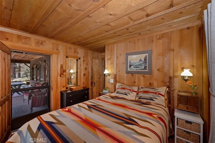 Bedroom off covered deck