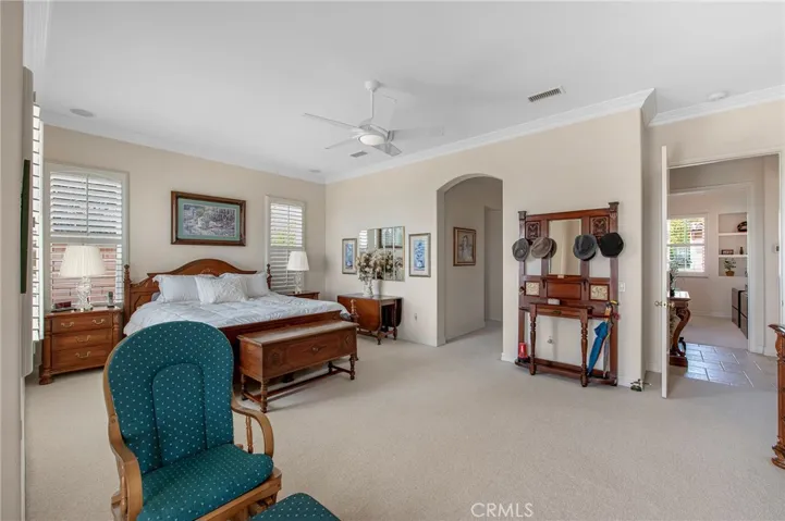 Master Bedroom with French Doors that lead to the back Yard.