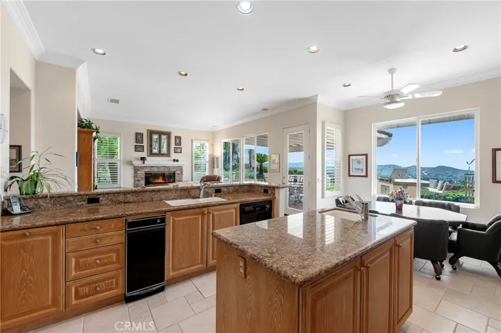 Kitchen Open to the Family Room