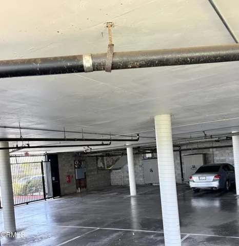 Garage with storage shed