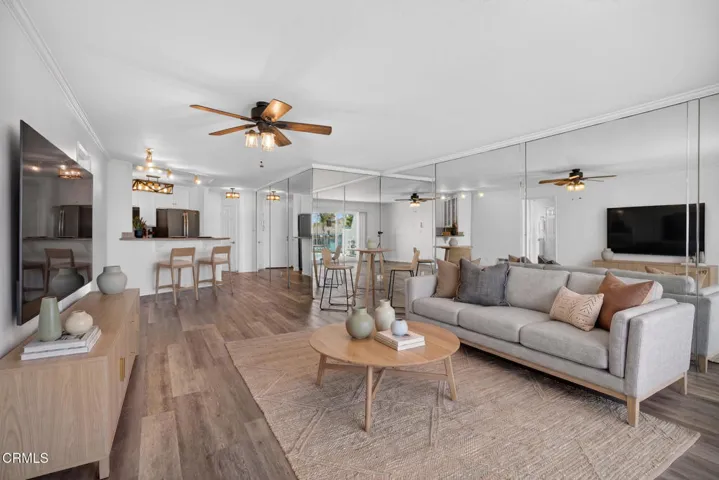 Virtual staging/ main living &kitchen
