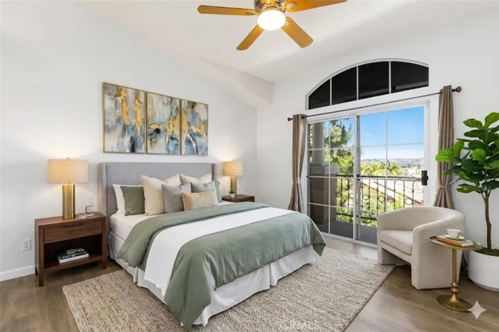 Digitally Staged Primary Bedroom