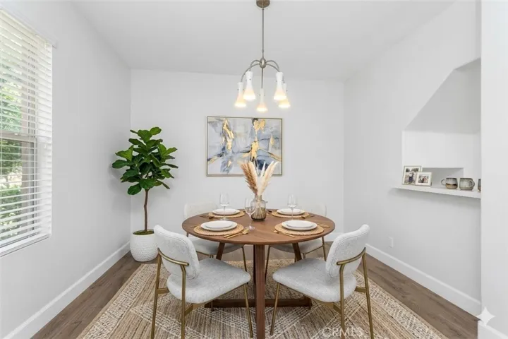 Digitally Staged Dining Room