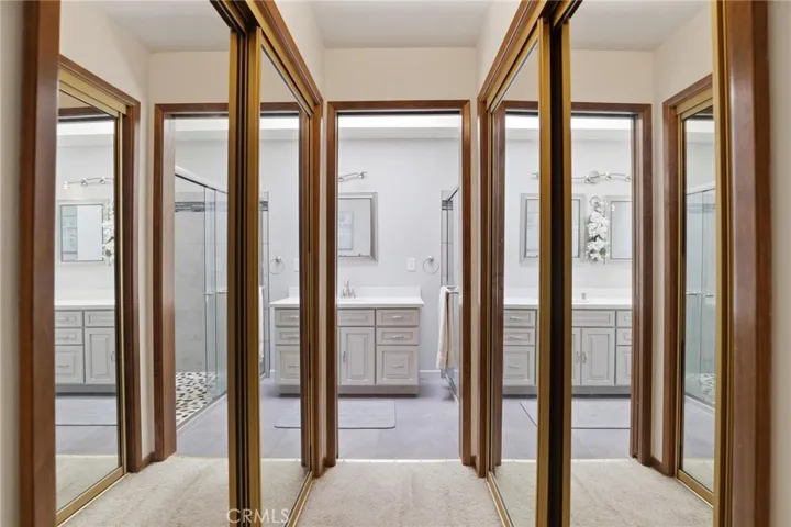 Master Closets lead into ensuite