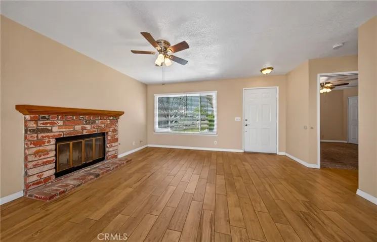 Living Room Showing Fireplace