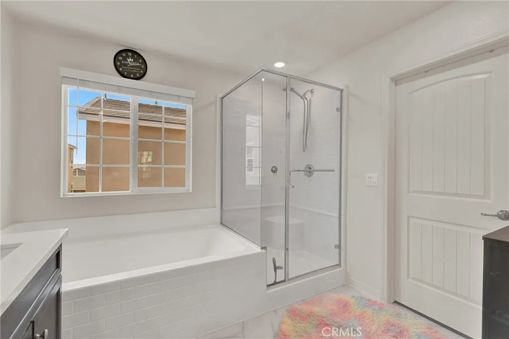 Master bedroom shower & soaking tub