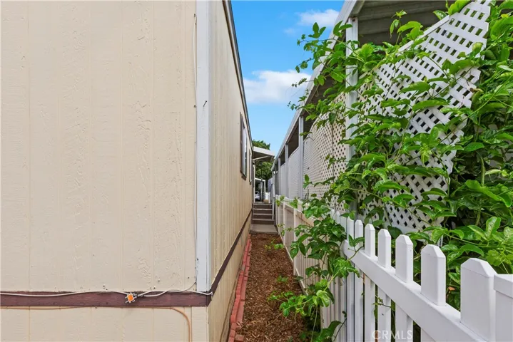 Side view from backyard