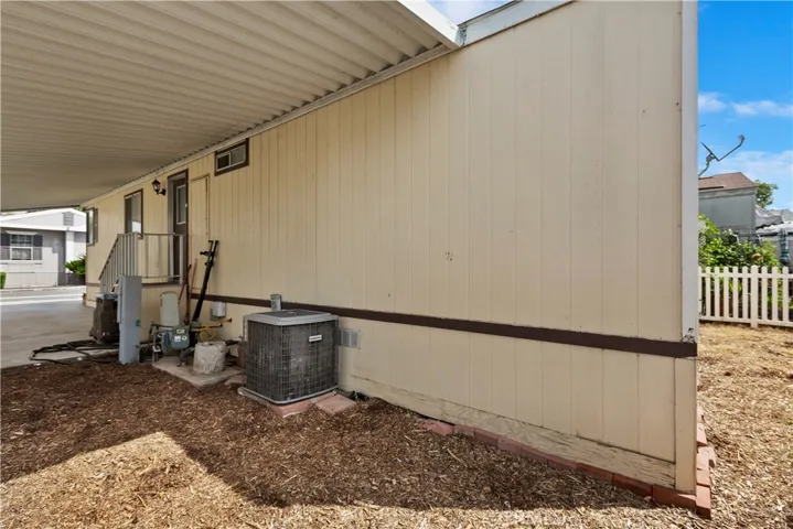 Carport side, backyard