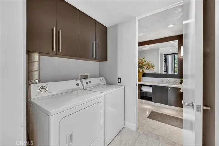 Interior full size laundry room