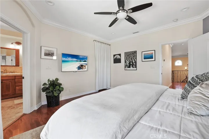 The primary suite offers peace and comfort.  A quiet place to rest and regenerate.