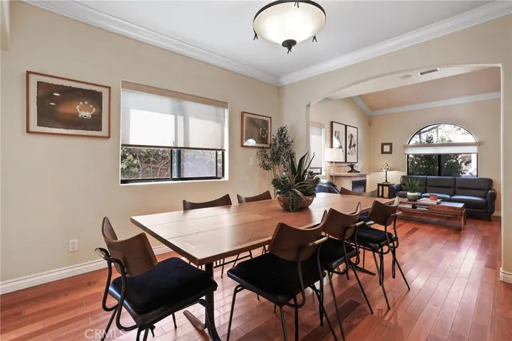 View of the dining room and formal living room.
