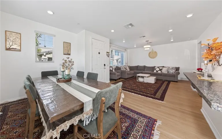 View from the slider looking into your Dining Room and Living Room