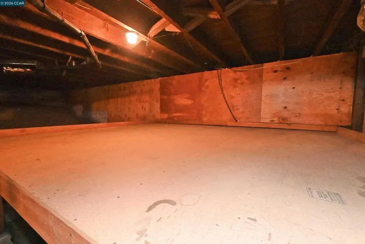 Extra Storage Area over garage