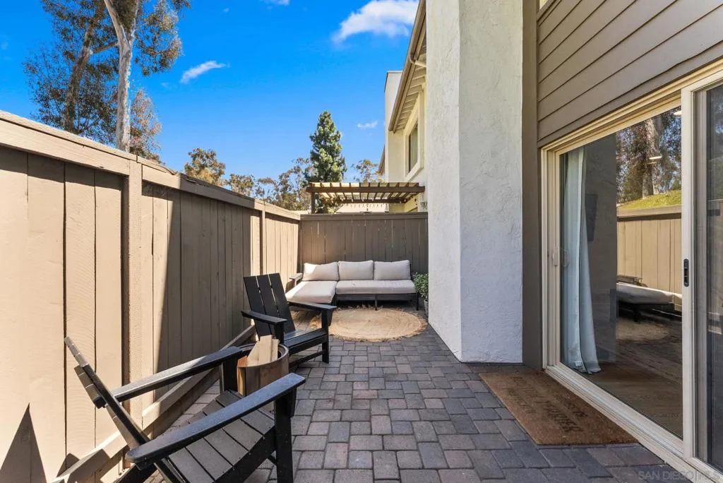 Private patio great for entertaining guests or relaxing by the fire pit.