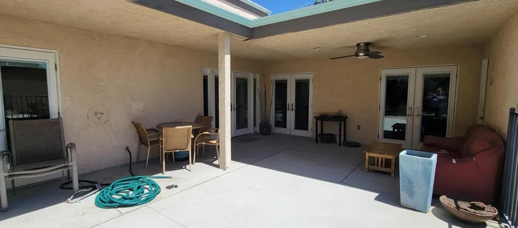 Covered patio seating areas