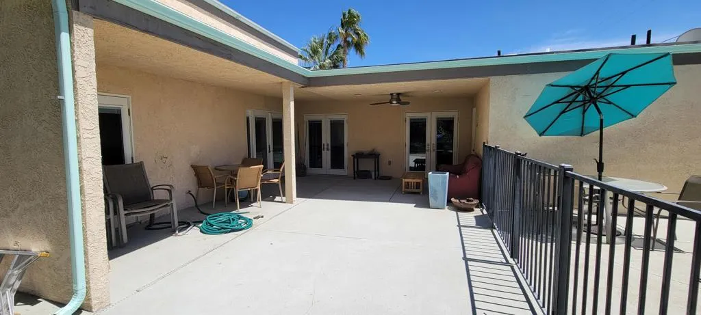 Covered patio seating