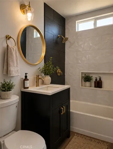 Bathroom has been virtually staged