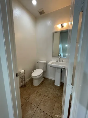 half bath on second floor