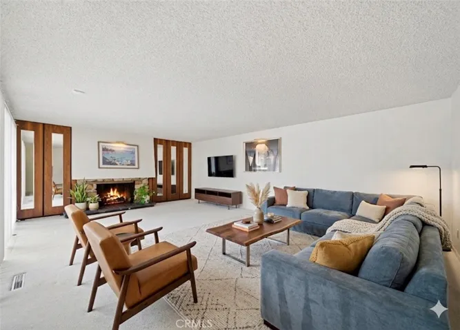 Virtually staged living room