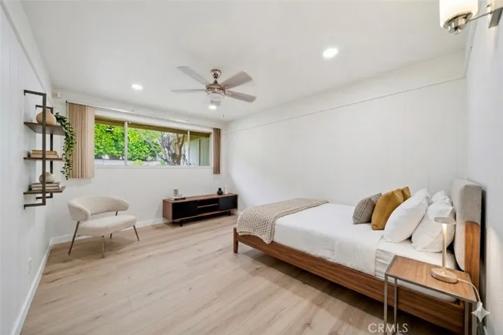 Virtually staged bedroom