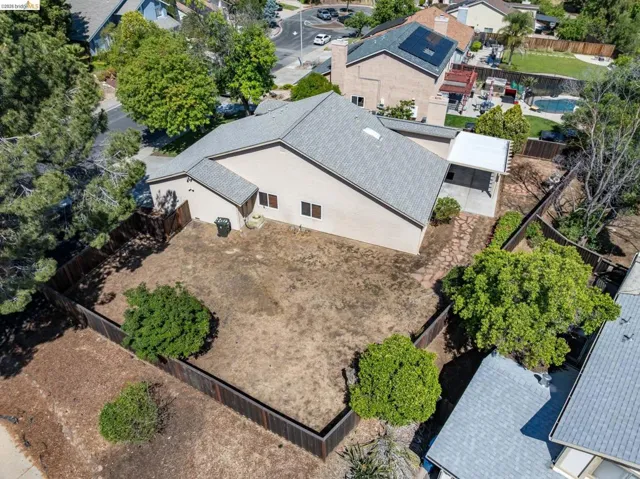 Expansive backyard with privacy fencing