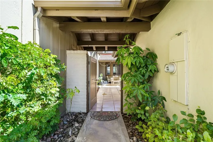 Gate to private courtyard