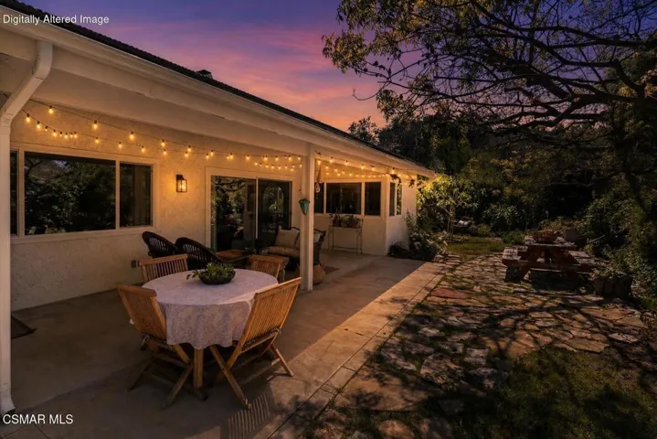 2124 Glenhollow_twilight_patio backyard