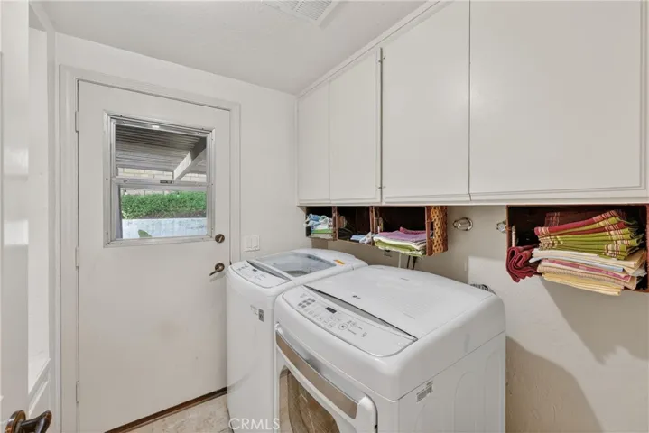 Inside separated Laundry Room