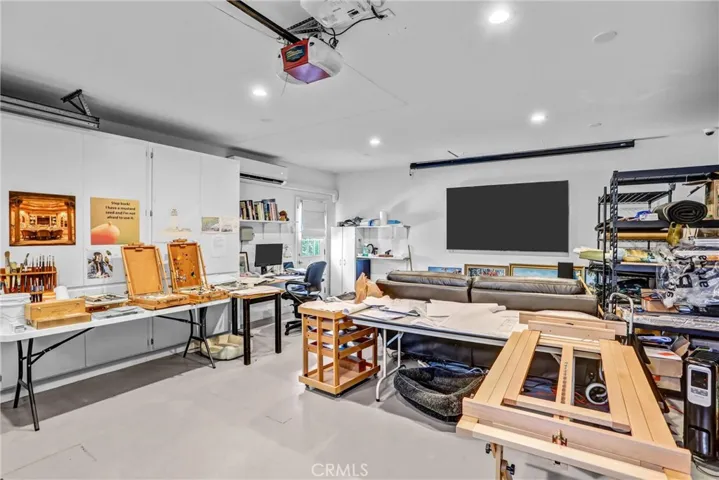 Studio/screening room in detached 2 car garage