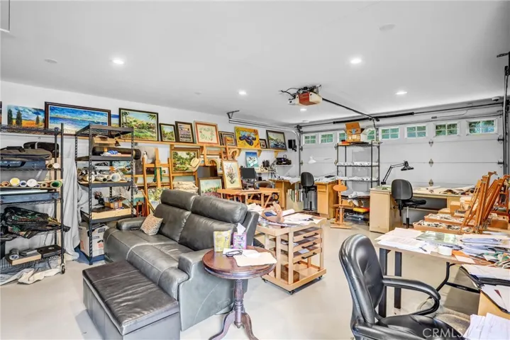 Studio/screening room in detached 2 car garage