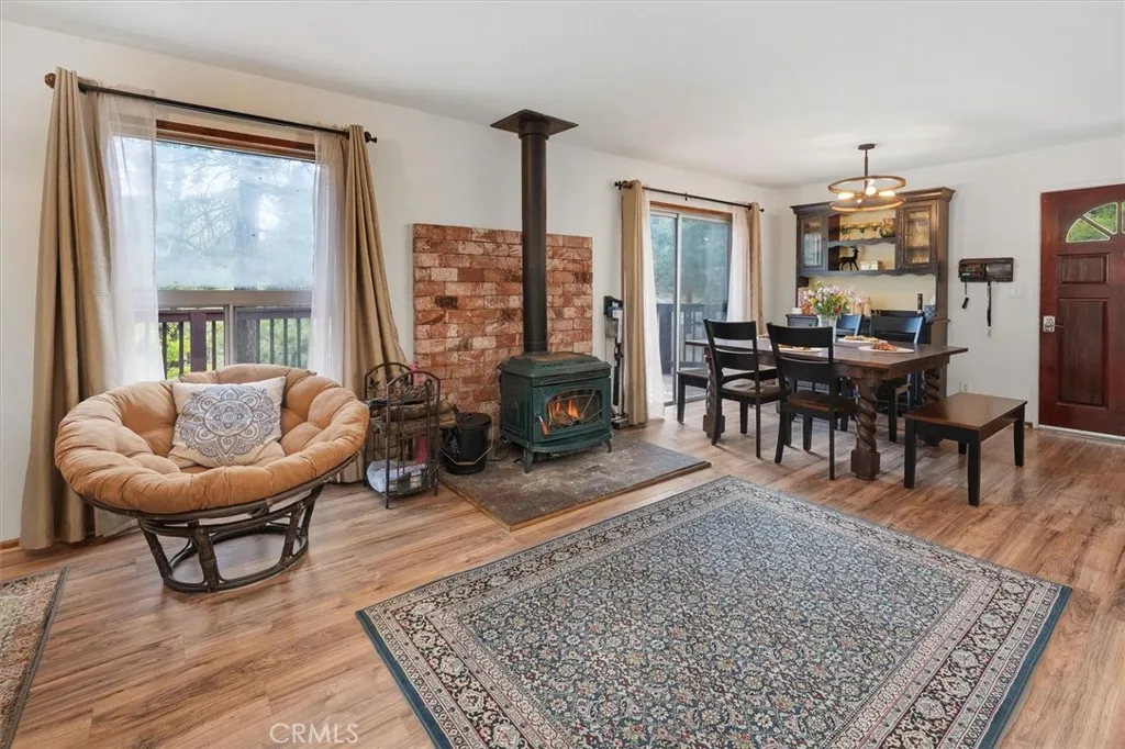 Living room. Wood stove.
