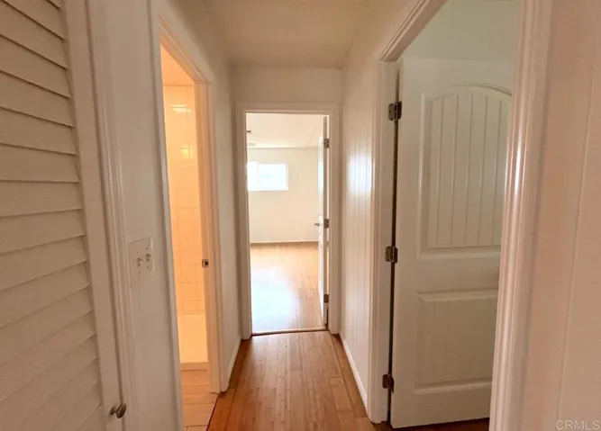 Center hall shows upgraded panel doors