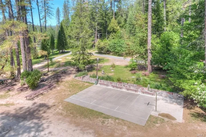 Basketball hoops area