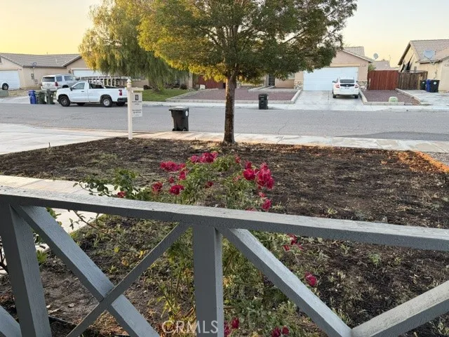 View of front yard and street from the entry