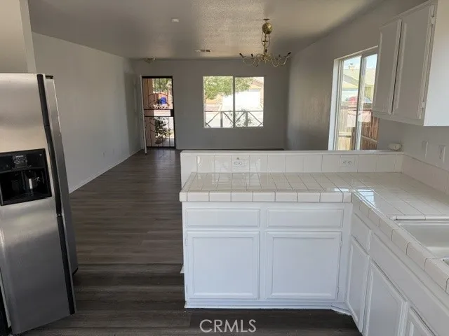 Looking at front door from Kitchen