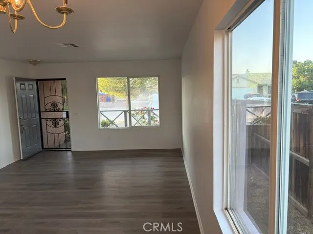 Looking at front door from dining area