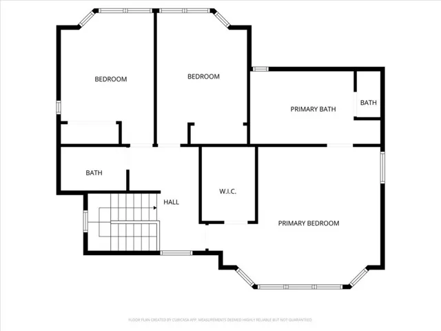 Floorplan of second floor of main house