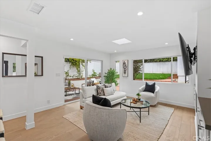 Family Room with view to the patio and backyard